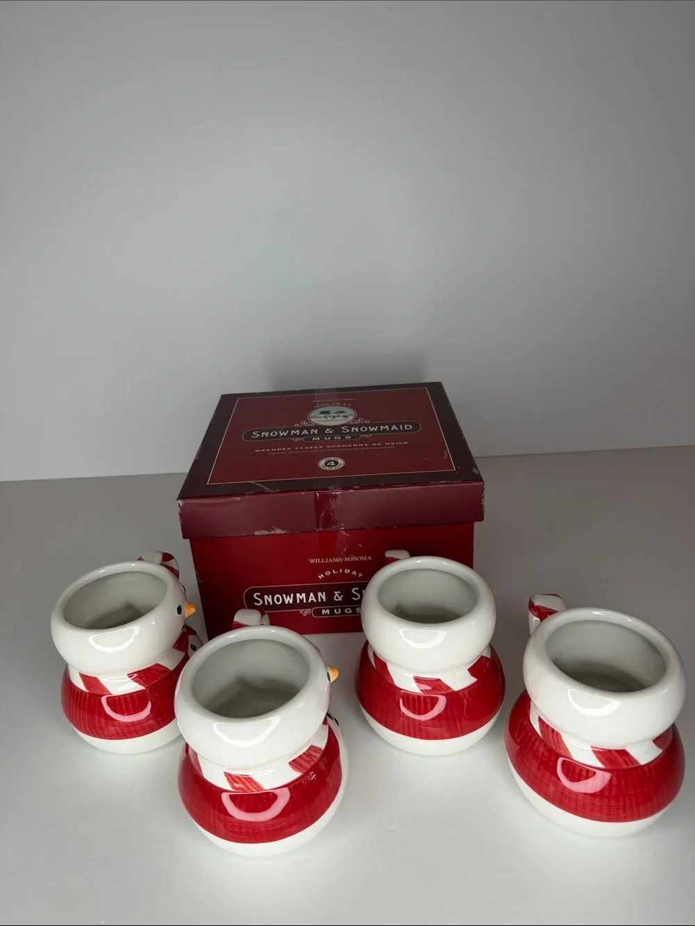 William Sonoma Snowmaid mugs